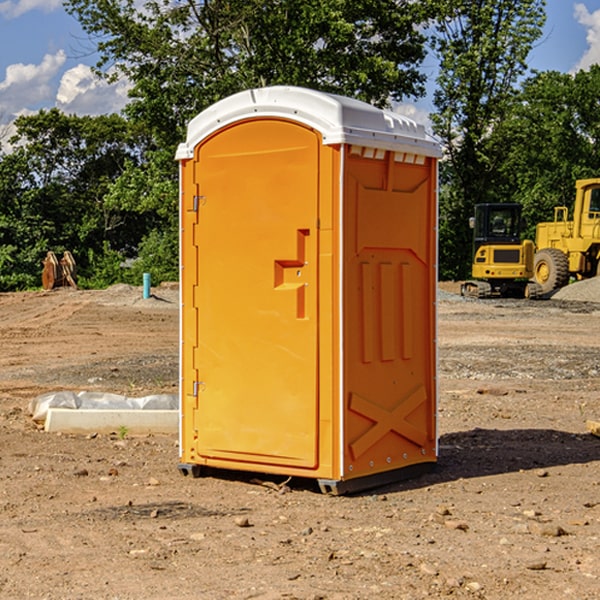 how often are the portable restrooms cleaned and serviced during a rental period in Abbeville